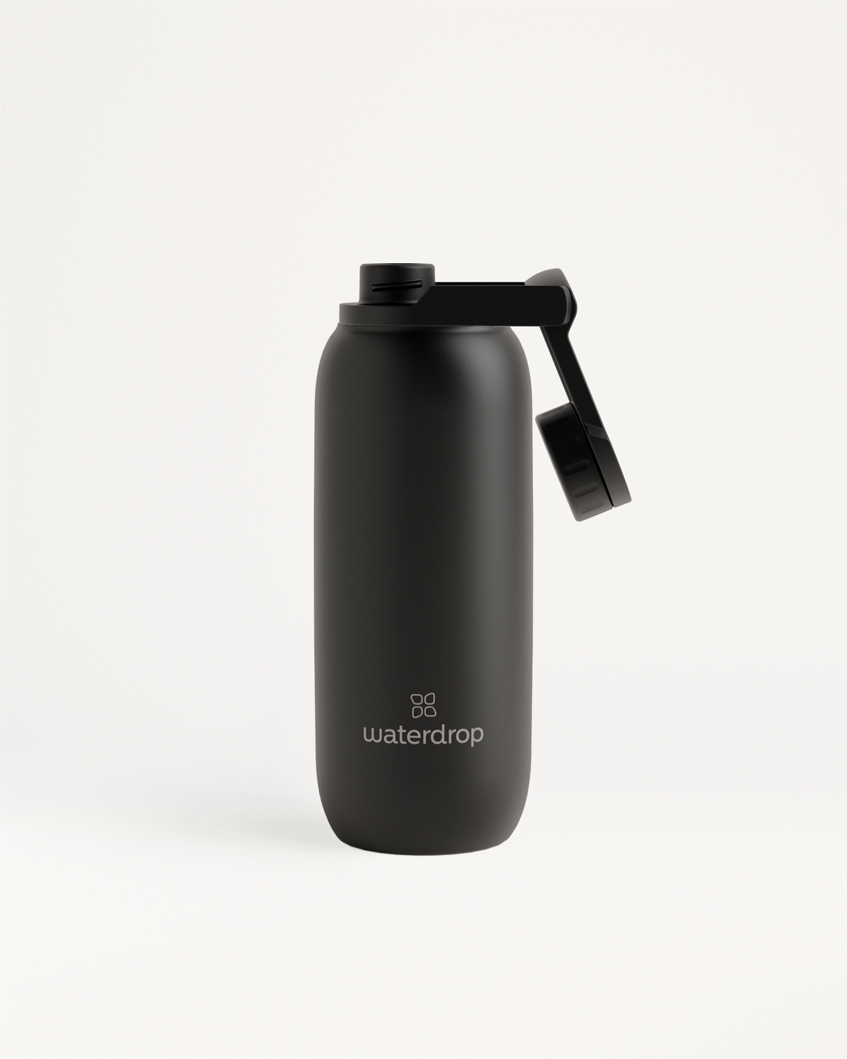 All-Purpose Thermo · Swing Lid Flasche, vakuumisoliert, schwarz.