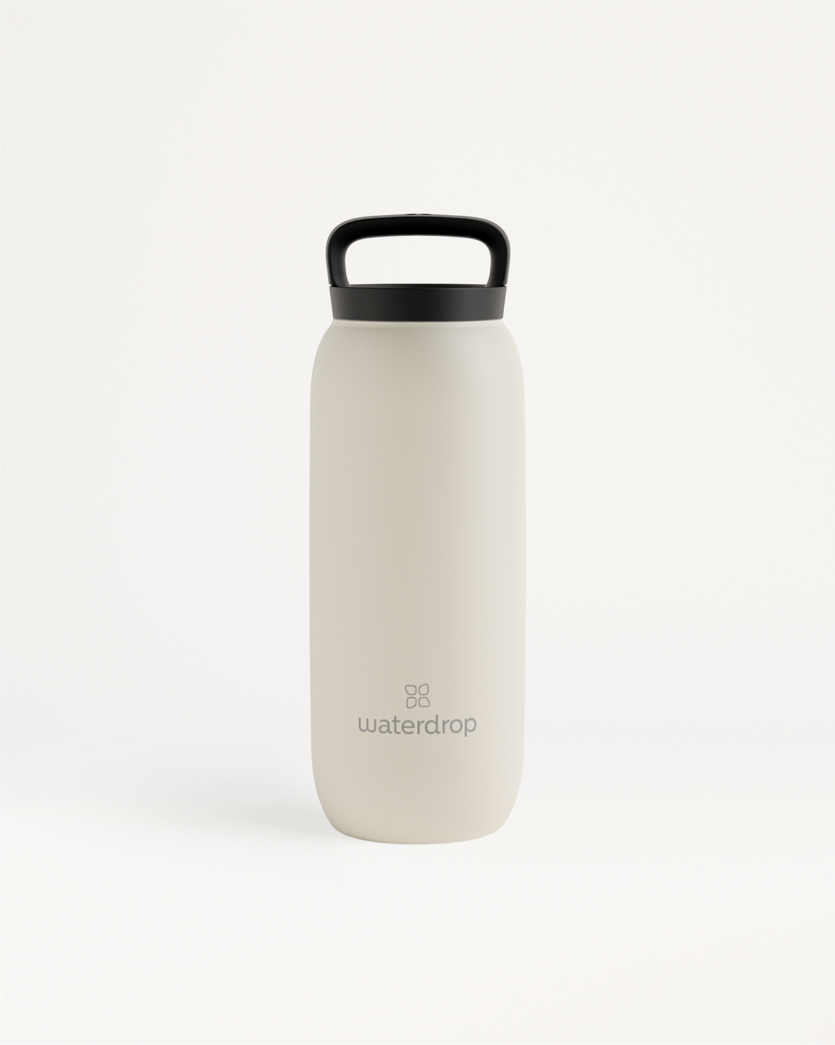 All-Purpose Thermo · Loop Lid Wasserflasche mit schwarzem Griff.