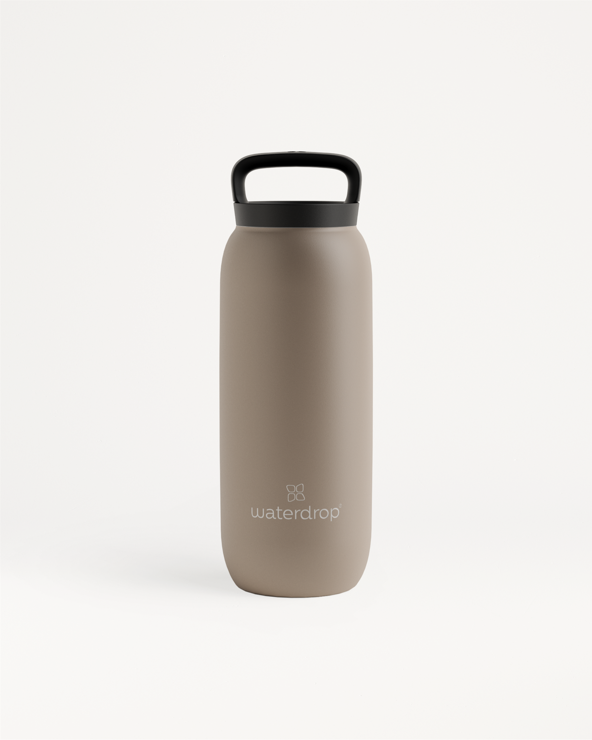 All-Purpose Thermo · Loop Lid Wasserflasche mit schwarzem Griff.