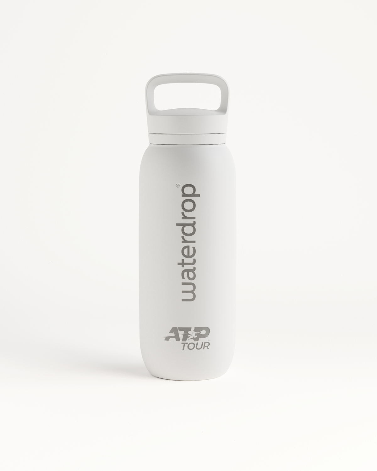 Offizielle ATP Tour Thermo-Flasche mit Spout Lid, Nahaufnahme.