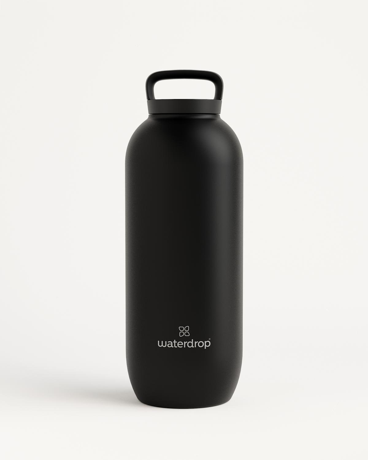 All-Purpose Thermo mit Loop-Deckel, schwarzer Edelstahlflasche mit Griff.