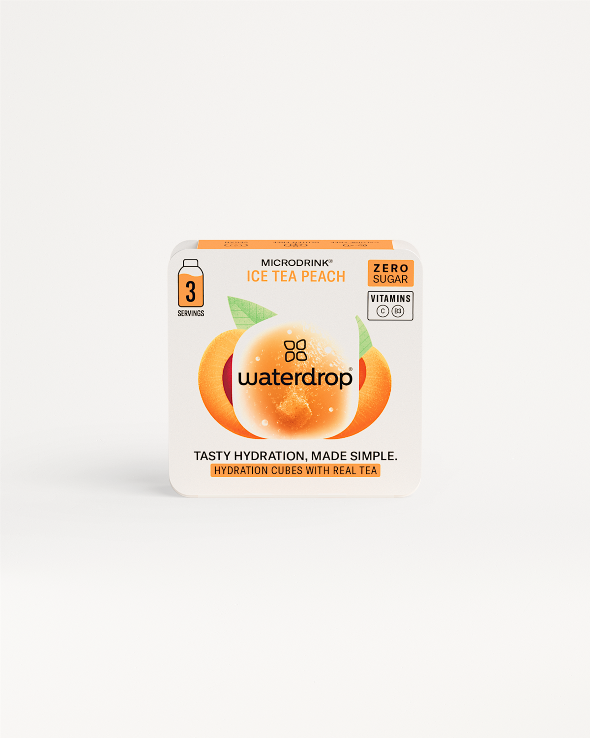 Wähle deine Probiergröße: Wasserdrop Microdrink Ice Tea Peach, zuckerfrei.