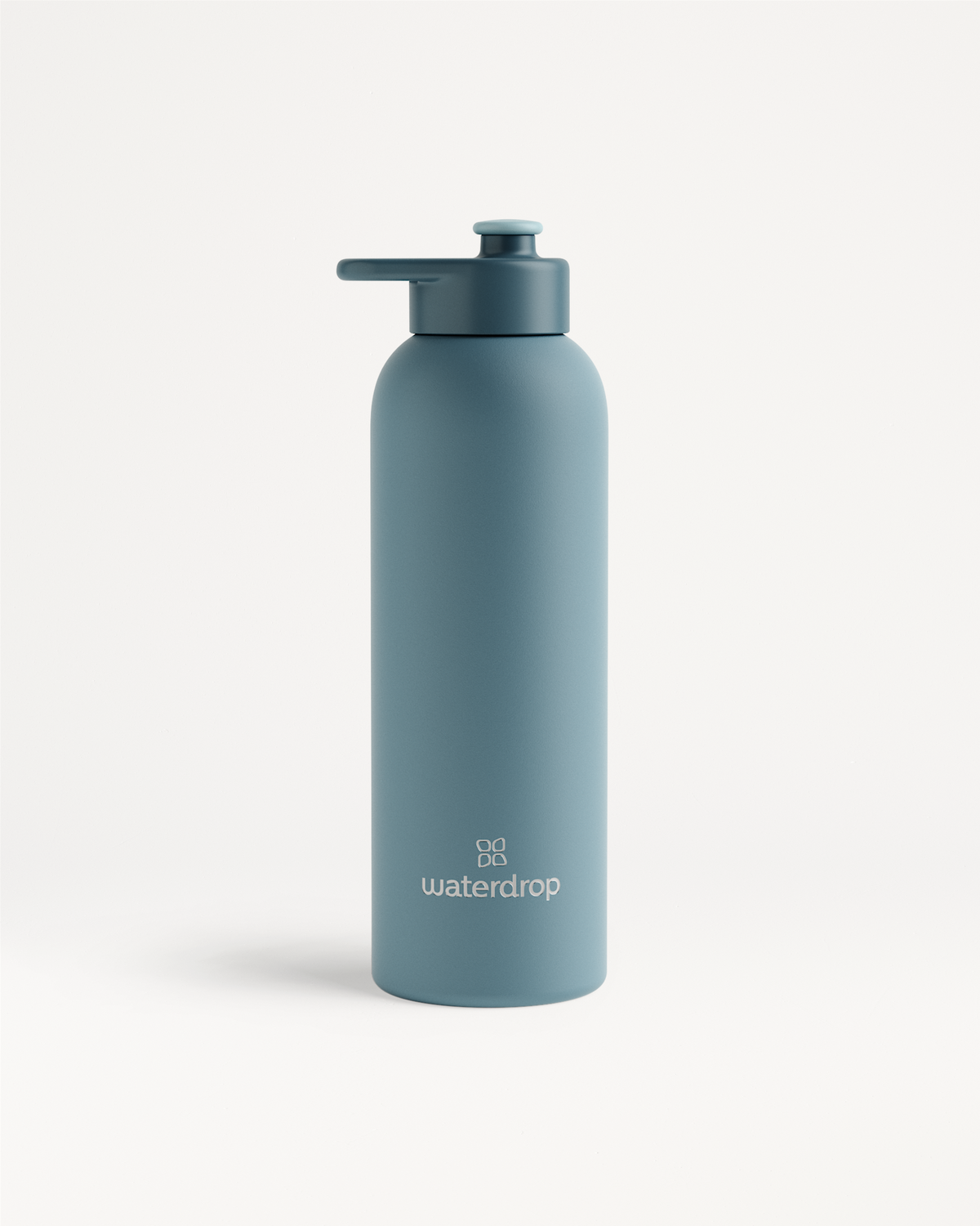 Thermo Steel Bottle · Pull-Up Cap, matte-teal, 600ml Edelstahlflasche.
