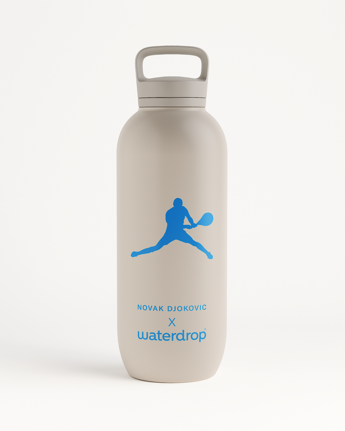 Novak Djokovic Thermo-Flasche mit Spout Lid, Edelstahl, limitiertes Design.