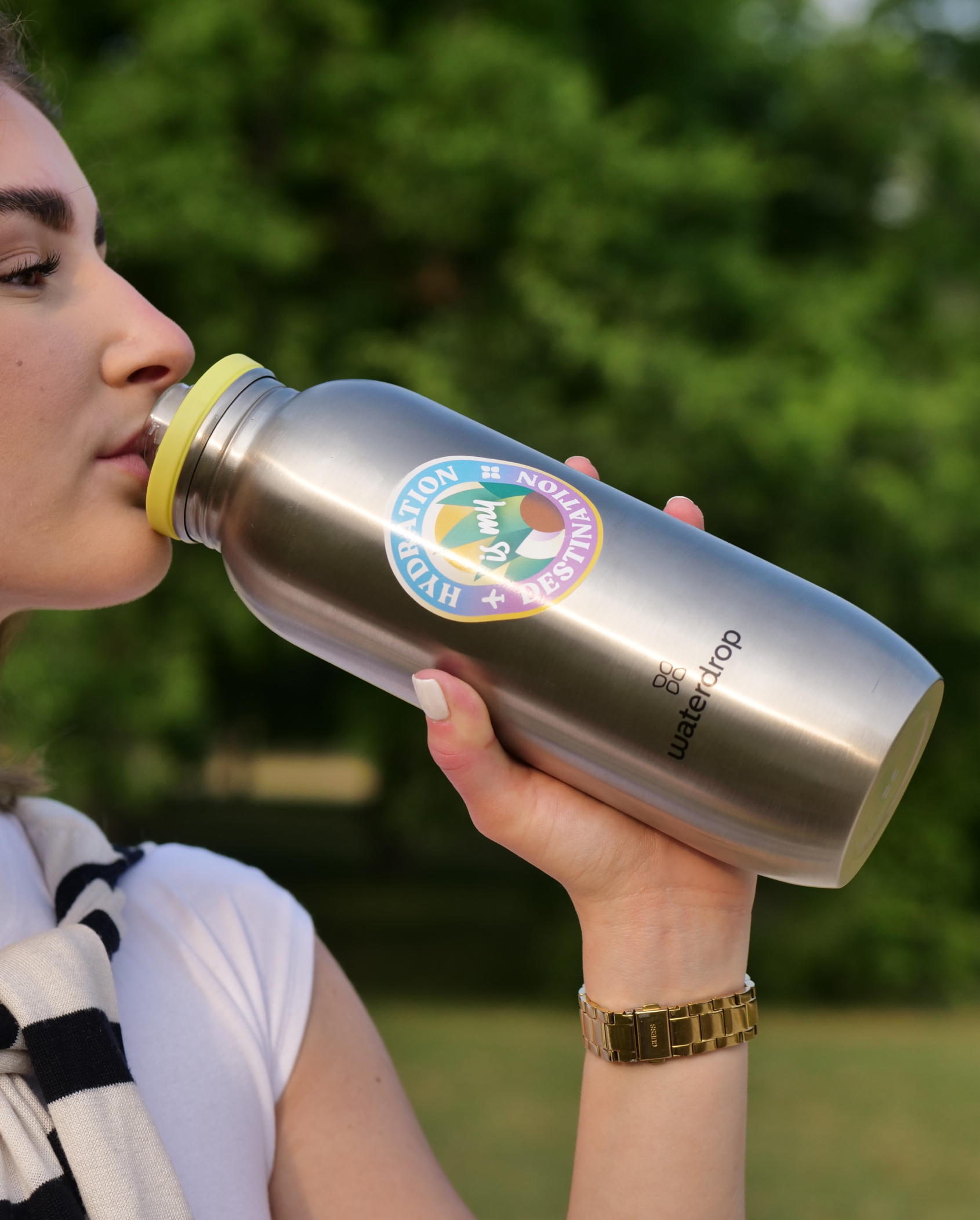 Bottle Sticker: Hydration is my Destination! für deine Trinkflasche.