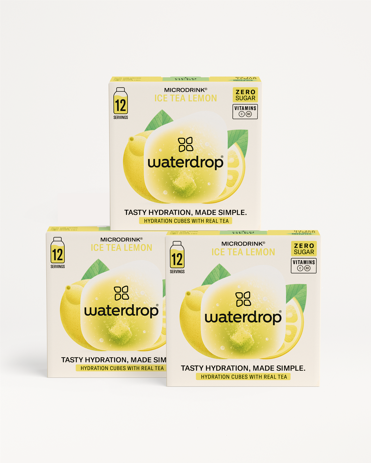 EISTEE Set 2+1: Microdrink Zitrone, 12 Portionen pro Box.