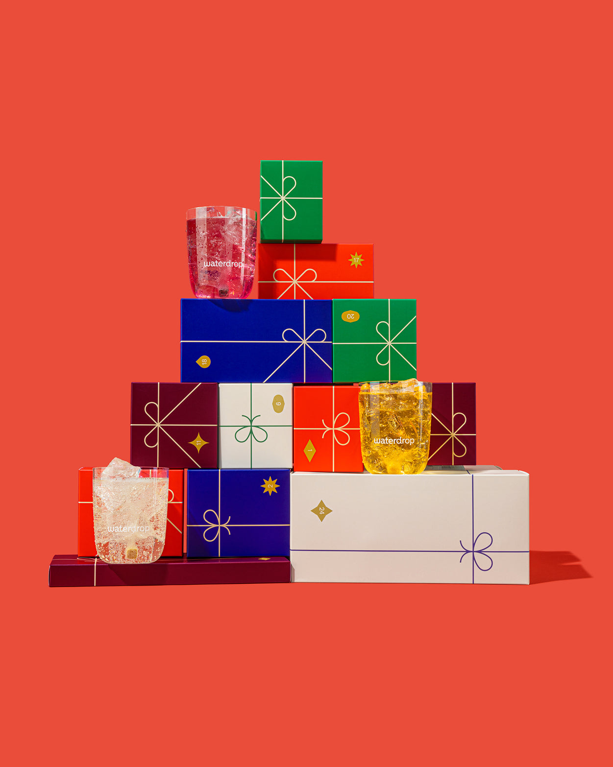 Adventskalender Large mit Getränkewürfeln von waterdrop®.