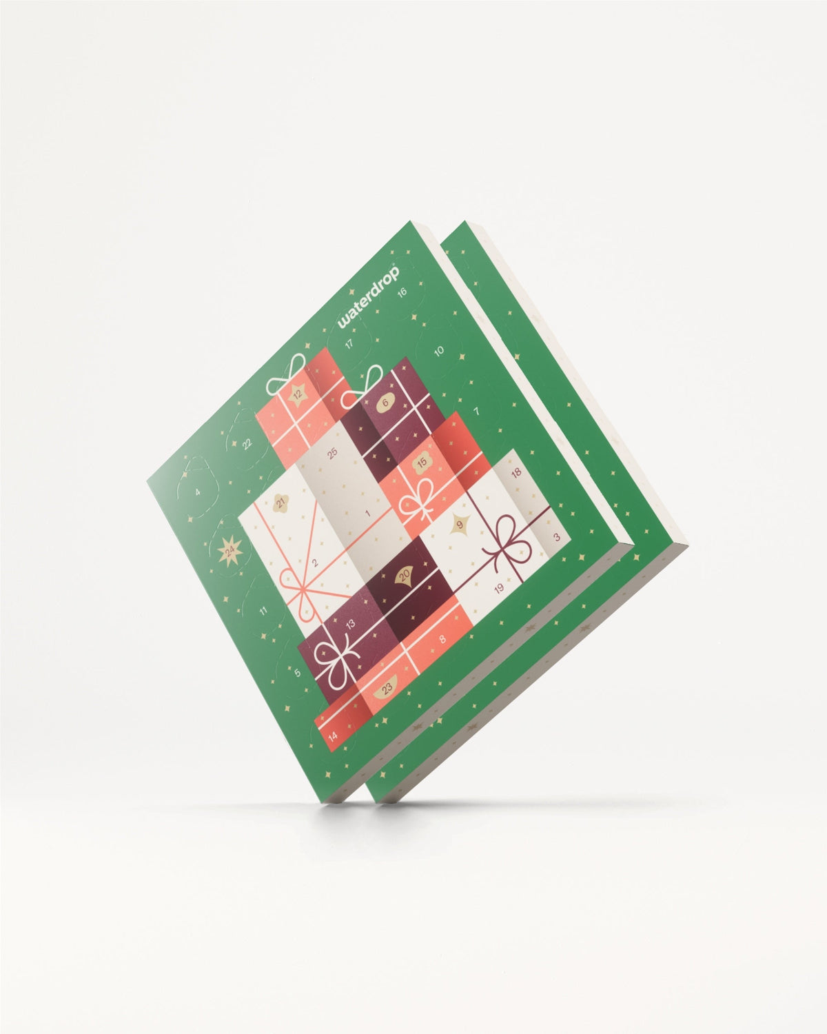 Adventskalender Small Twin Pack mit 25 fruchtigen Wasserwürfeln.