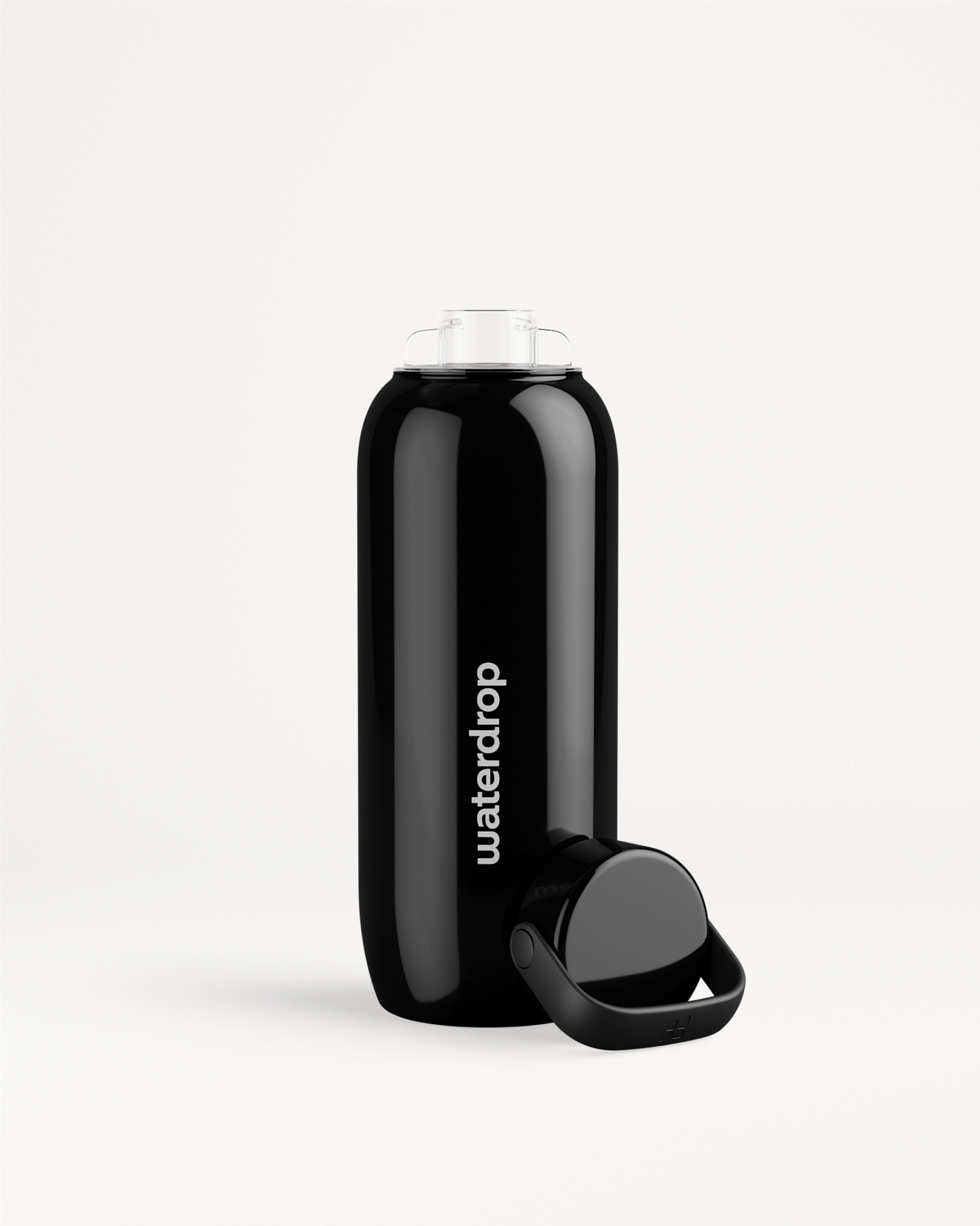 All-Purpose Thermo Glossy: Wiederverwendbare, glänzende Wasserflasche mit Tragegriff.