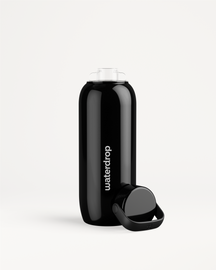 All-Purpose Thermo Glossy: Wiederverwendbare, glänzende Wasserflasche mit Tragegriff.