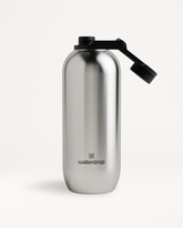 All-Purpose Thermo · Swing Lid, silberne vakuumisolierte Trinkflasche.