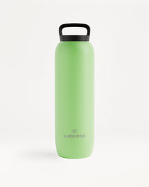 All-Purpose Thermo · Loop Lid Wasserflasche mit schwarzem Griff.