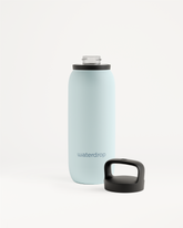 All-Purpose Thermo · Spout Lid, weiße Wasserflasche, Nahaufnahme.