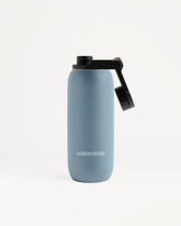 All-Purpose Thermo · Swing Lid water bottle with carry-handle.