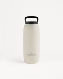 All-Purpose Thermo · Loop Lid Wasserflasche mit schwarzem Griff.