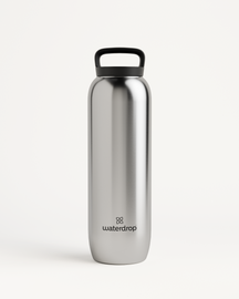 All-Purpose Thermo · Loop Lid Wasserflasche mit schwarzem Griff.