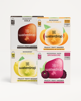 Microdrink Bestseller Set: Vier beliebte waterdrop® Geschmacksrichtungen in einem Set.