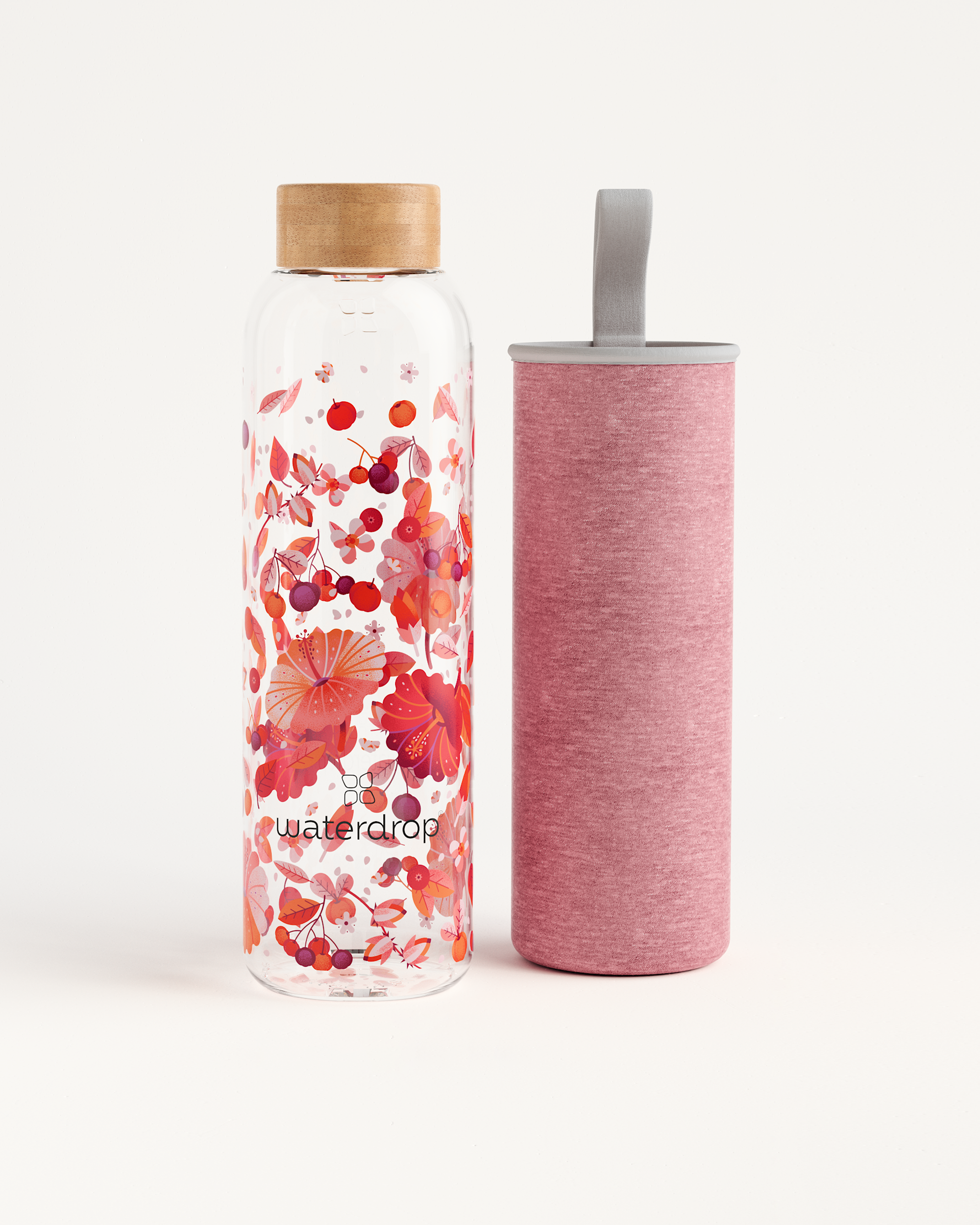 waterdrop® Deckel (Bamboo Cap) - Glasflasche