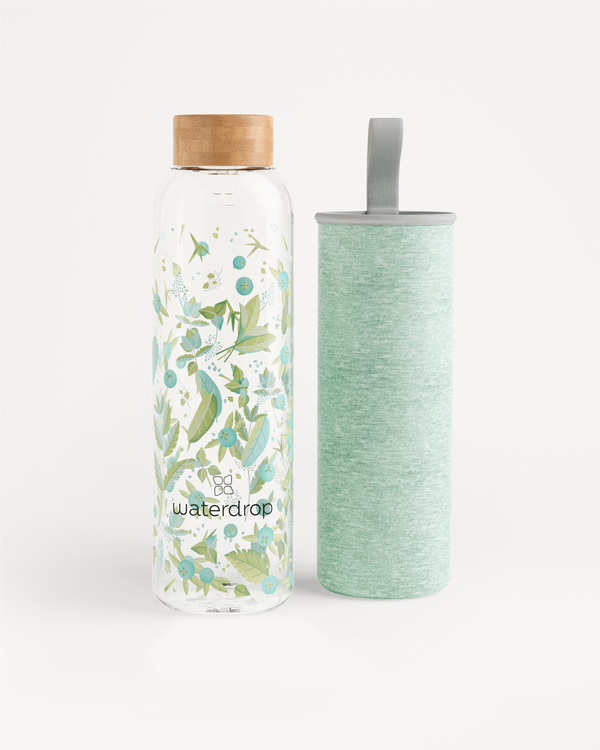 Edition Glass Wasserflasche aus robustem Borosilikatglas.
