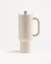 Explorer Thermo Tumbler mit Griff und Klappdeckel.