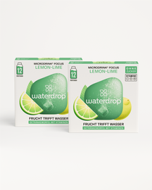 Probier's prickelnd Twin Pack Microdrink Focus Lemon-Lime, 12 Portionen.
