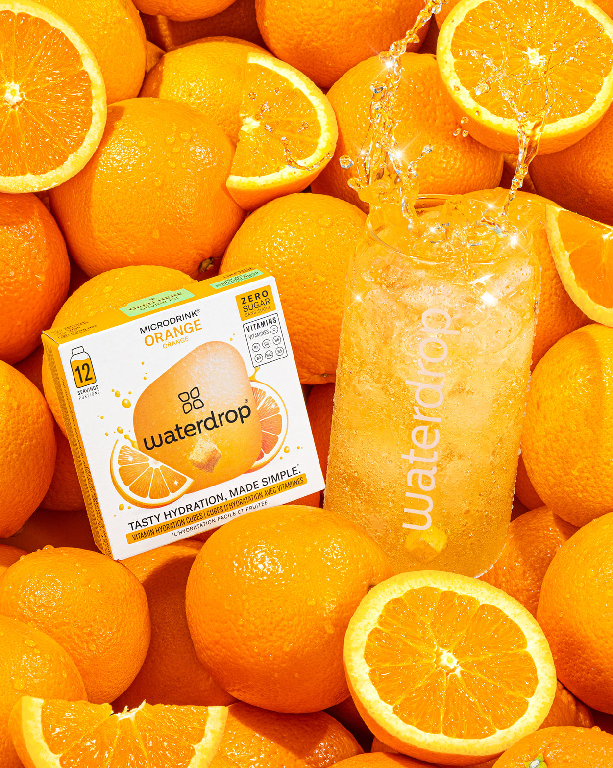 Cola Orange Set 3+1 mit Microdrink und Orangen.