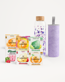Hydration Megapack Bottle Set mit Microdrink- und Ricola-Würfeln.