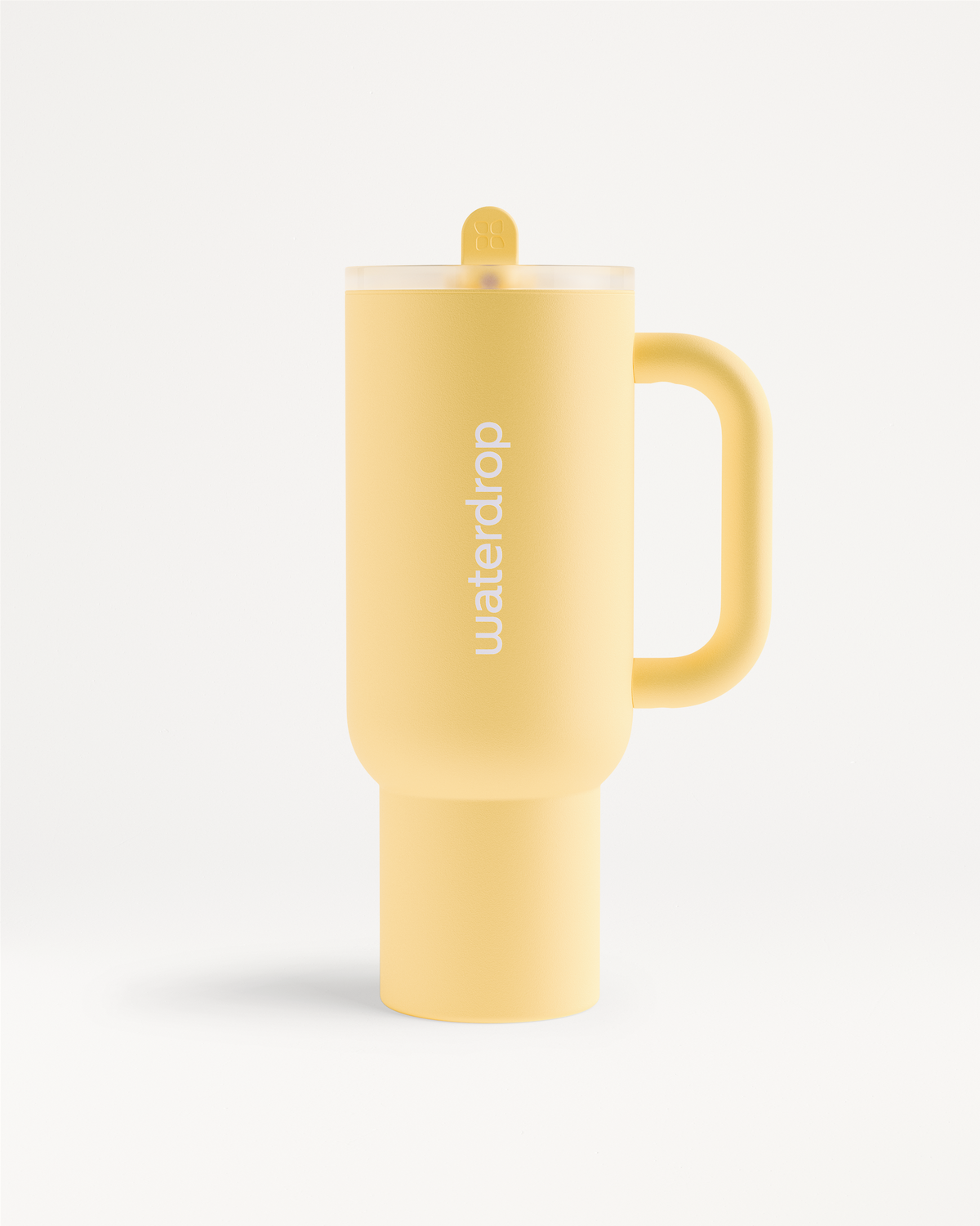 Explorer Butter Yellow Wasserflasche mit Griff von waterdrop®.