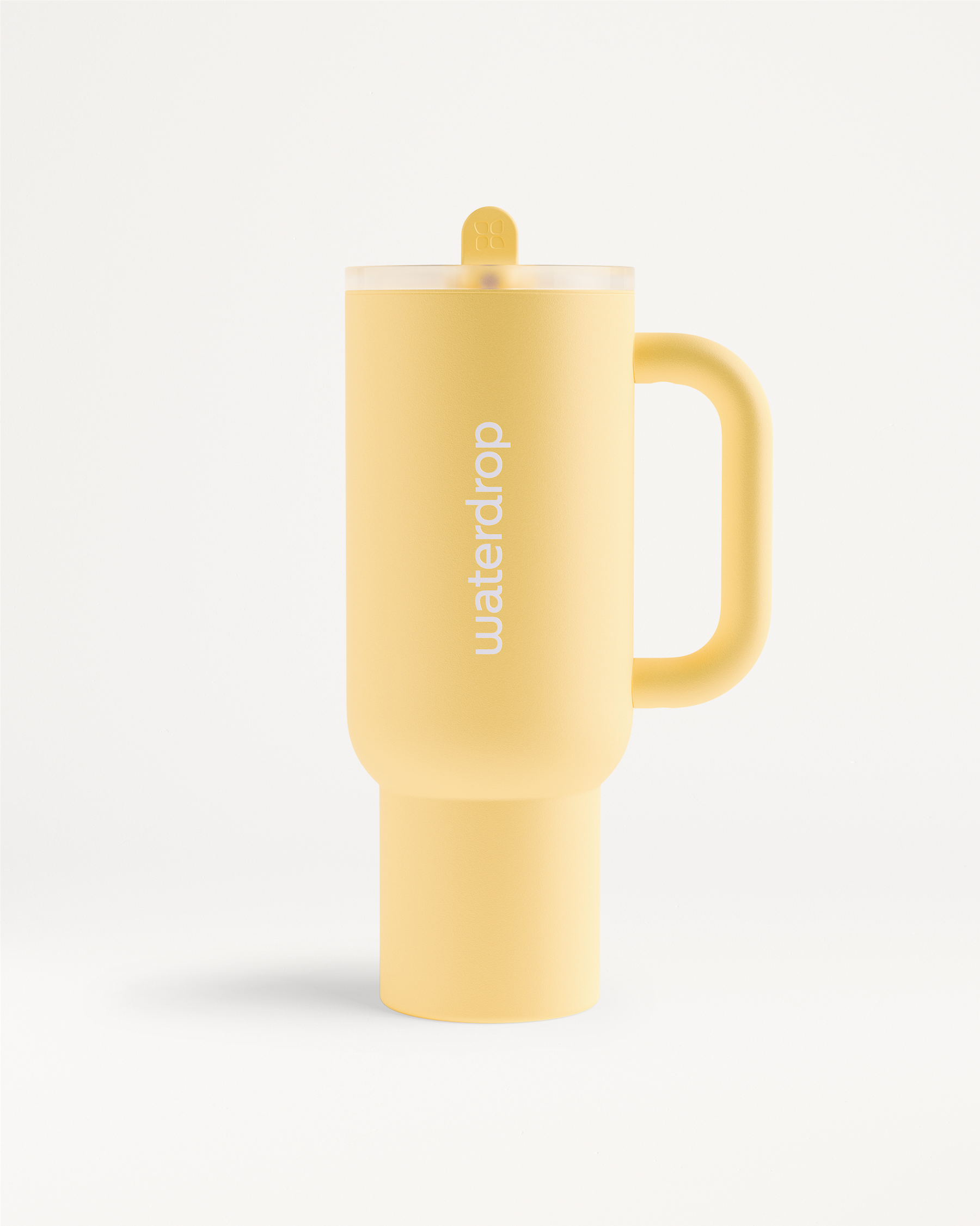Explorer Butter Yellow Wasserflasche mit Griff von waterdrop®.