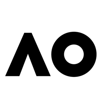 Schwarzes Logo mit stilisiertem dreieckigem Form- und Kreismotiv.
