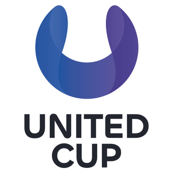 Logo mit gradientblauem U-förmigen Zeichen.