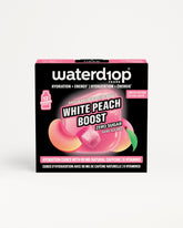 Kleine schwarze Box Waterdrop White Peach Boost Hydrationswürfel ohne Zucker.