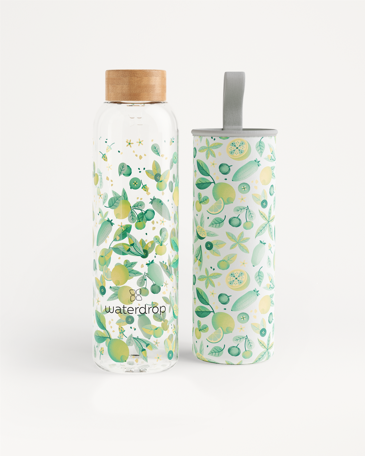 Edition Glass Trinkflasche aus Borosilikatglas, nah aufgenommen.