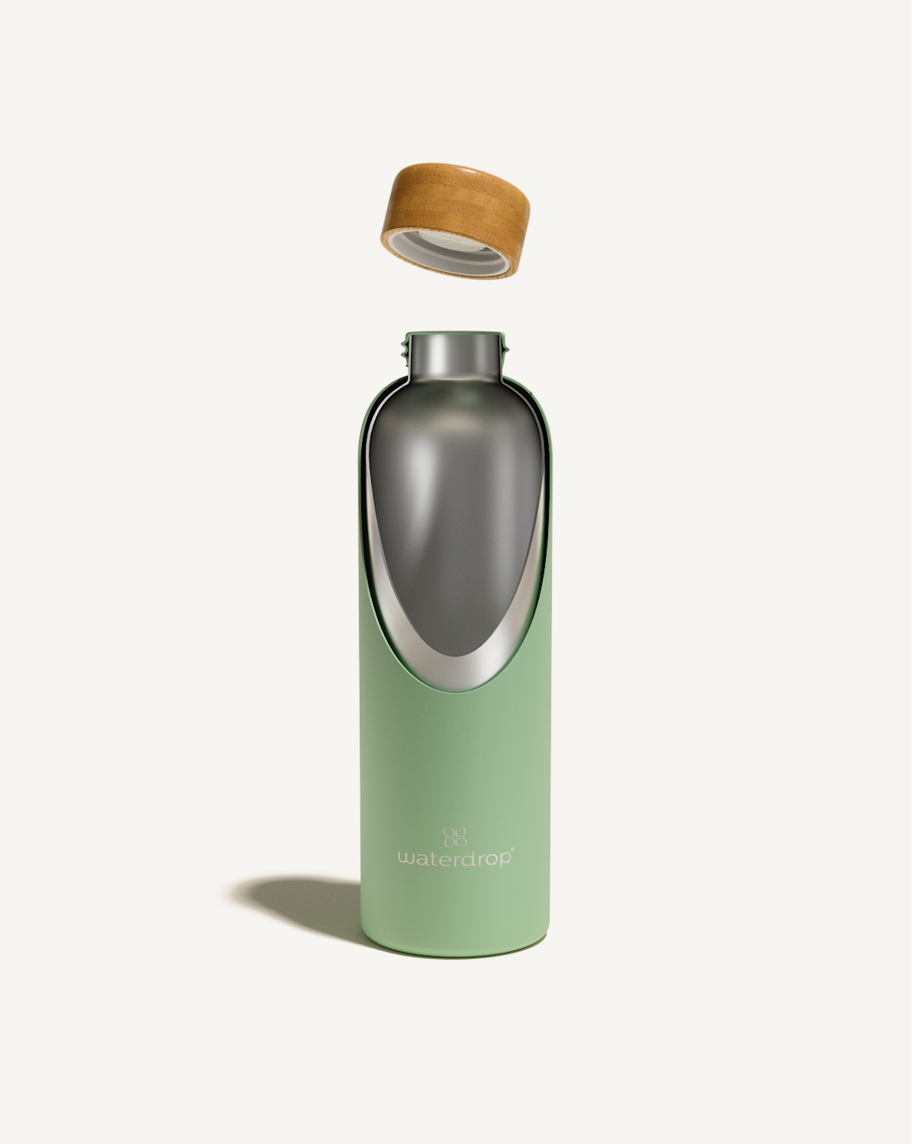 Waterdrop® Edition Glass Bottle 1l Trinkflasche Glas auslaufsicher