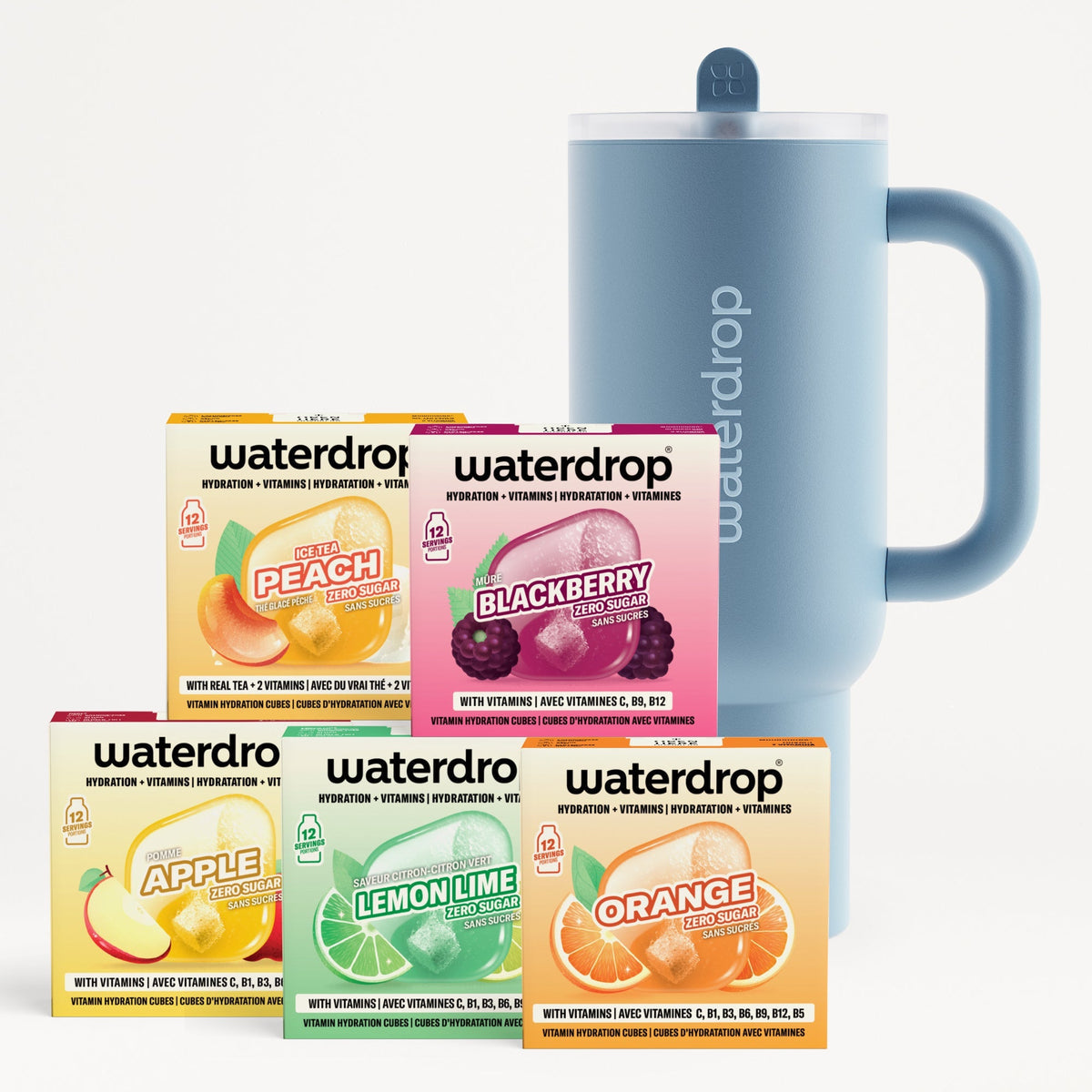 waterdrop 30 Day Starter Set Explorer mit Explorer Thermo Tumbler in Slate Blue